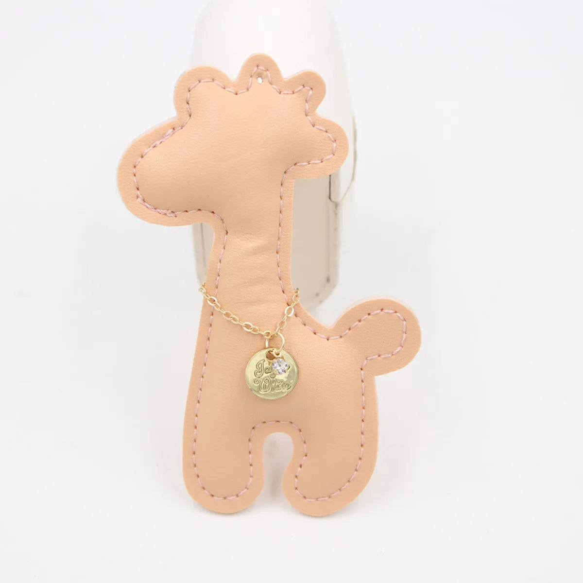 Creative Pu Giraffe Leather Keychain Car Pendant Cartoon Animal Deer Schoolbag Pendant Wholesale