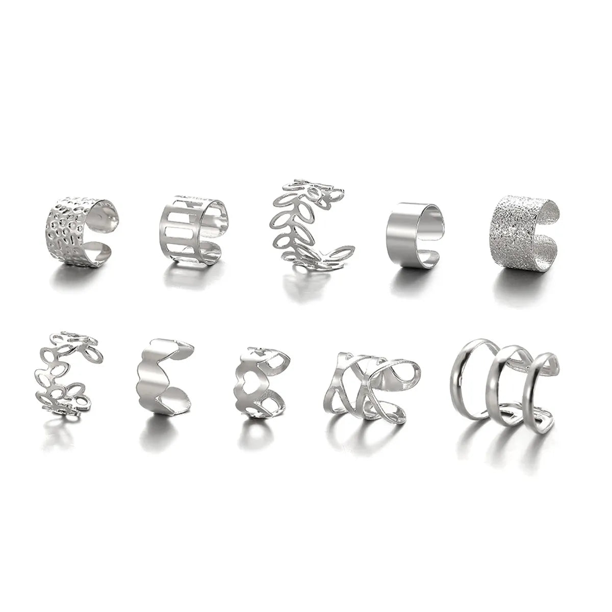 Creative Simple C Letter No Pierced Ear Clip Set