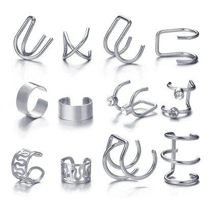 Creative Simple C Letter No Pierced Ear Clip Set