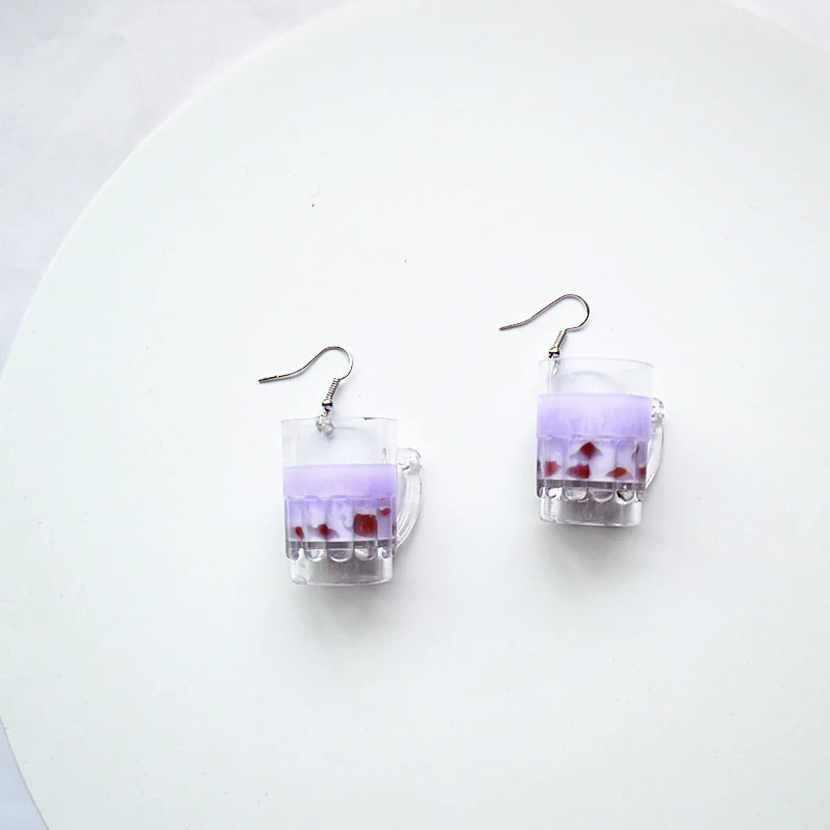 Creative Simulation Goblet Fruit Juice Milk Tea Earrings