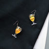 Creative Simulation Goblet Fruit Juice Milk Tea Earrings