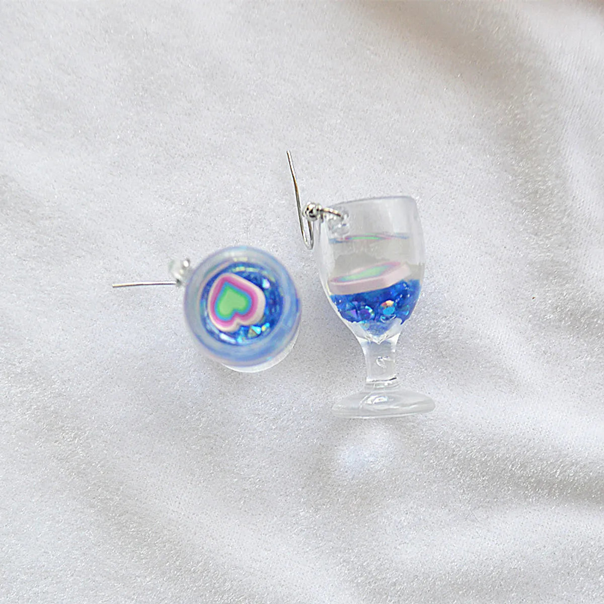 Creative Simulation Goblet Fruit Juice Milk Tea Earrings