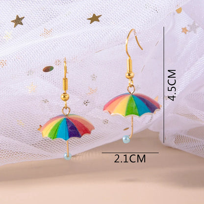 Fairy Style Princess Cute Color Block Synthesis Arylic Acrylic Earrings