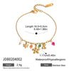 Creative Small Flower Goldplated Stainless Steel Bracelets For Women Jewelry Hand Accessories With Electroplating Processing