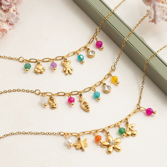 Creative Small Flower Goldplated Stainless Steel Bracelets For Women Jewelry Hand Accessories With Electroplating Processing