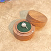 Creative Solid Wood Round Ring Box Black Walnut Jewelry Storage Gift Box With Flannel Lining And Engraved Craftsmanship