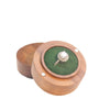 Creative Solid Wood Round Ring Box Black Walnut Jewelry Storage Gift Box With Flannel Lining And Engraved Craftsmanship