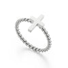 Creative Trend Cross Ring Twist Couple Gift Titanium Steel Geometric Ring