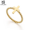 Creative Trend Cross Ring Twist Couple Gift Titanium Steel Geometric Ring