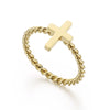 Creative Trend Cross Ring Twist Couple Gift Titanium Steel Geometric Ring