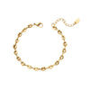 Creative Trendy Chain Jewelry Titanium Steel Bracelet For Women With Geometric Pattern And Electroplating Treatment
