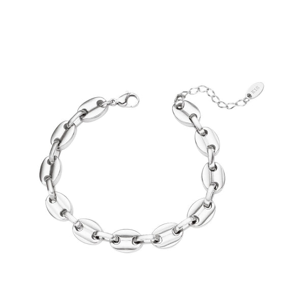Creative Trendy Chain Jewelry Titanium Steel Bracelet For Women With Geometric Pattern And Electroplating Treatment