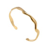 Creative Wave Shaped Opening Fashion Jewelry Bracelet For Women In Stainless Steel With Electroplating