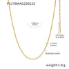 Crescent Shaped Double Layer Necklace And Texturised Bead Earrings Set In Titanium Steel With Lapis Lazuite Beads Light Luxury Style Electroplating Process