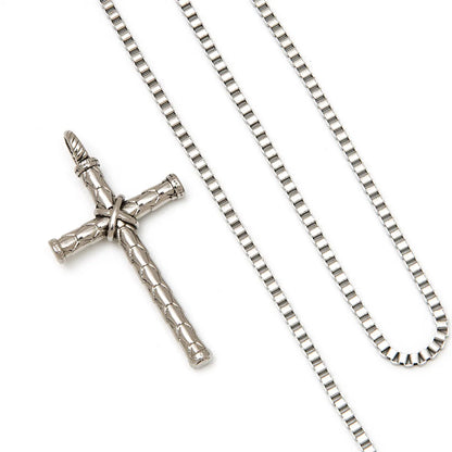 Cross-border  Retro Retro Titanium Steel Knotted Cross Necklace Hiphop Personality Cross Pendant