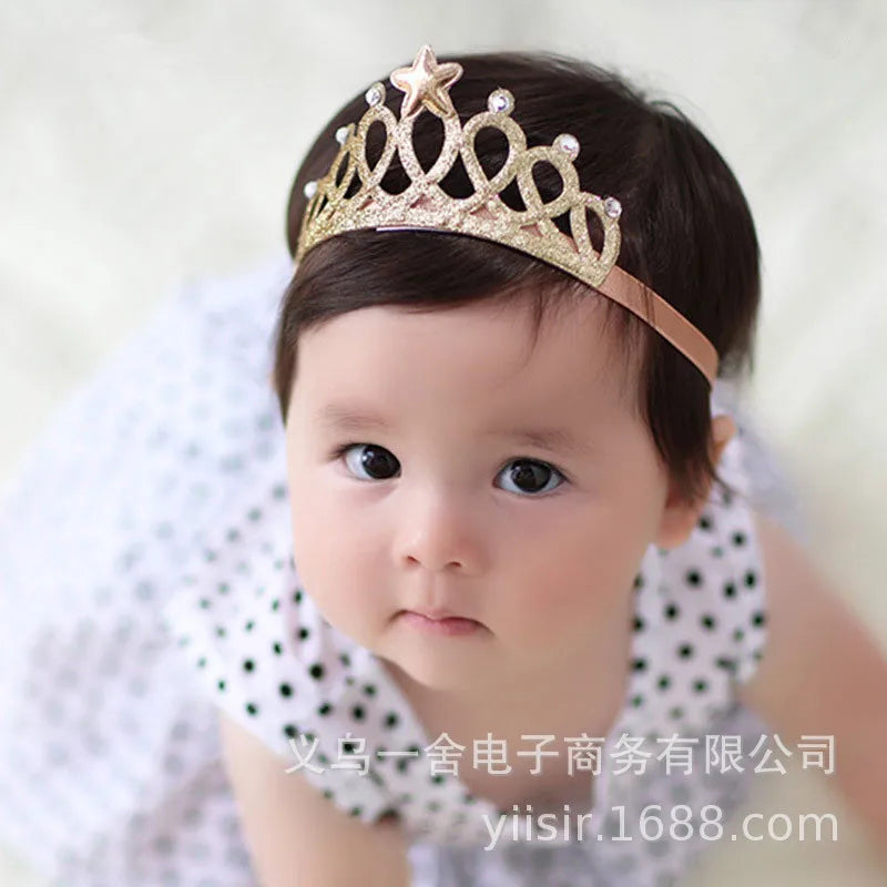 Baby Hair Band Crown  Children'S Hair Accessories Baby Hair Band Girl'S Headdress 100 Days Full Moon Birthday