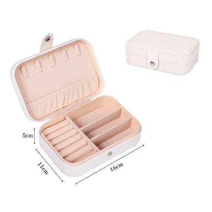 Cross-Border Earring Storage Box Pu Necklace Earring Ring Jewelry Storage Box Jewelry Box Portable Jewelry Box Wholesale