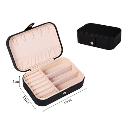 Cross-Border Earring Storage Box Pu Necklace Earring Ring Jewelry Storage Box Jewelry Box Portable Jewelry Box Wholesale