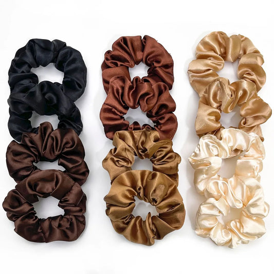 Satin Pig Large Intestine Hair Ring  Tie Rope Flower  Rubber Band Hair Ring Hair Accessories Wholesale