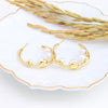 1 Pair Ig Style Simple Style C Shape Plating Inlay Sterling Silver Pearl White Gold Plated Gold Plated Ear Studs