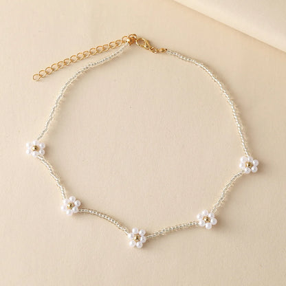 Simple Style Geometric Beaded Inlaid Pearls Women'S Necklace