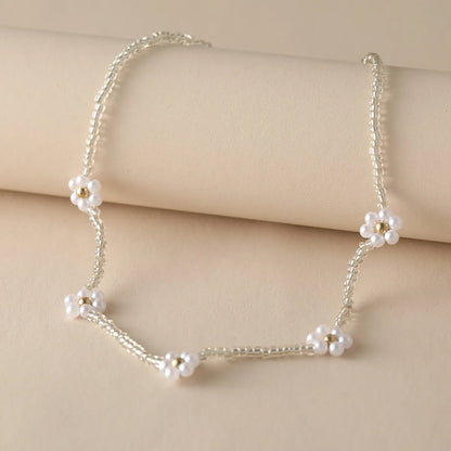 Simple Style Geometric Beaded Inlaid Pearls Women'S Necklace