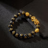 Cross-Border Hot Selling Personalized Men'S Beaded Bracelet Obsidian Pi Xiu Six Words Mantra Beads Stretch Bracelet