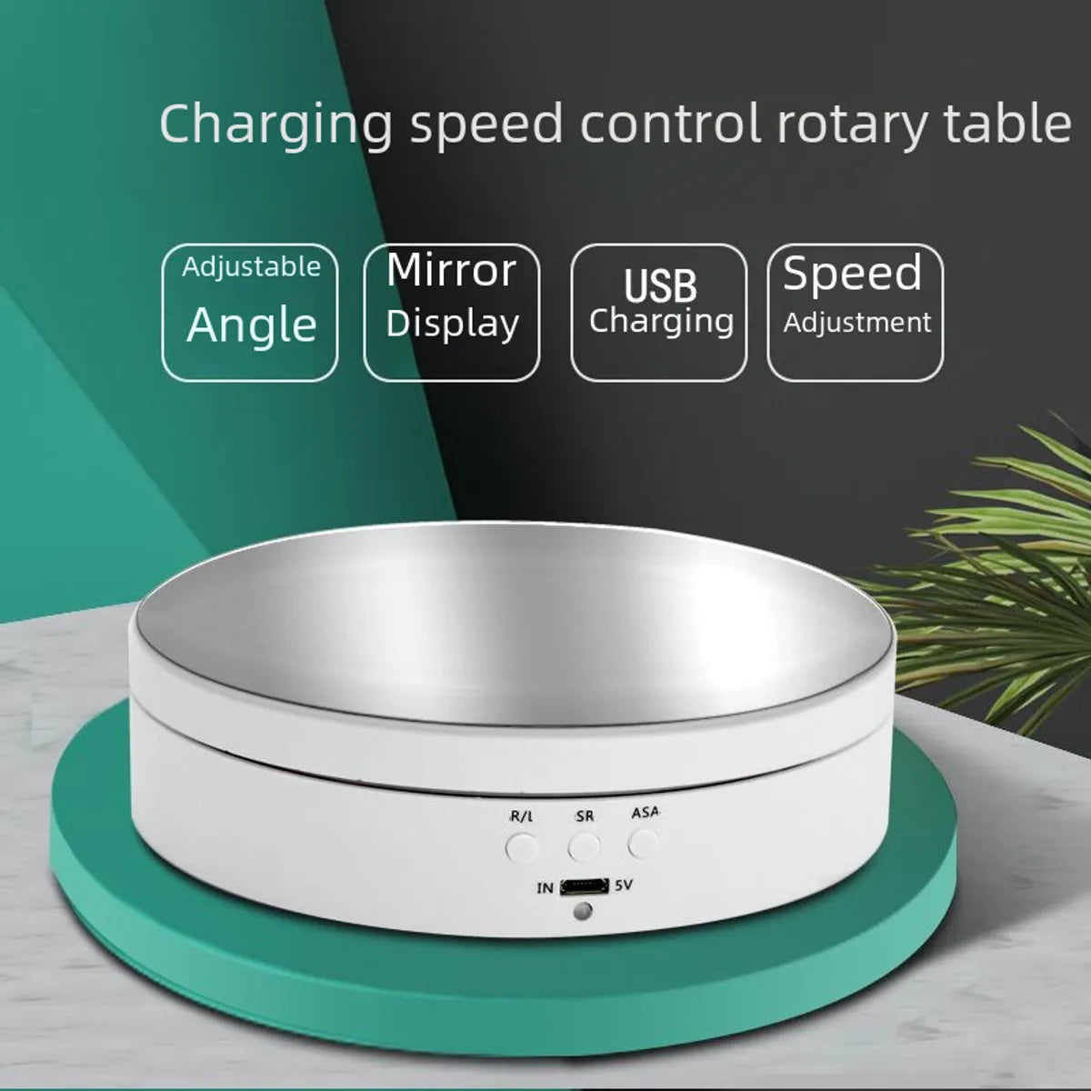 New Electric Display Table Three-Speed Adjustable Angle Intelligent Charging Rotary Shooting Display Table Turntable