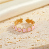 Cross-Border New Jewelry Simple Red Pink Love Heart Surround Ring Opening Adjustable Index Finger Ring