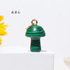 Natural Crystal Small Mushroom Pendant Agate Semi-Precious Stone Ore Diy Necklace Ornament Wholesale