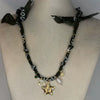 Cross Dopamine Titanium Steel Necklace Bracelet With Star Geometric Pendant Electroplated
