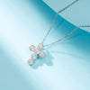 Cross Necklace Silver 925 Geometric Electroplated Hip Hop Fashion For Men And Women
