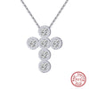 Cross Necklace Silver 925 Geometric Electroplated Hip Hop Fashion For Men And Women