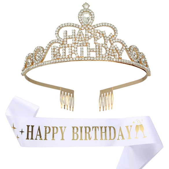 Crown Hairband Metal Hair Accessories With Letters Text Flower Pattern For Party