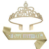 Crown Hairband Metal Hair Accessories With Letters Text Flower Pattern For Party