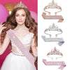 Crown Hairband Metal Hair Accessories With Letters Text Flower Pattern For Party