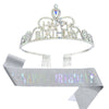 Crown Hairband Metal Hair Accessories With Letters Text Flower Pattern For Party