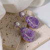 Crystal And Natural Pearl Handmade Geometric Light Luxury Women's Earrings