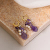 Crystal And Natural Pearl Handmade Geometric Light Luxury Women's Earrings