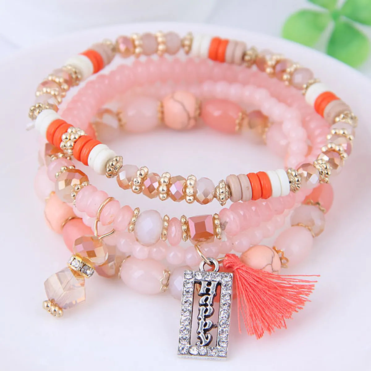 Crystal Beads Fashion Multi-Layer Bracelet