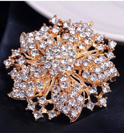 Fashion Flower Rhinestone Women'S Brooches