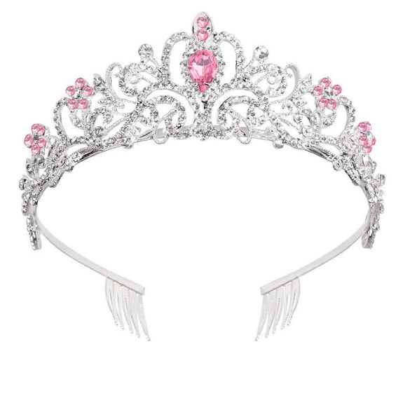 Crystal Diamond Bride Wedding Hair Crown Birthday Headdress Hair Accessories Ball Crown Show Headband