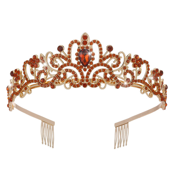 Crystal Diamond Bride Wedding Hair Crown Birthday Headdress Hair Accessories Ball Crown Show Headband