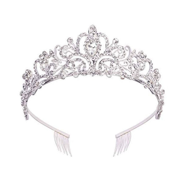 Crystal Diamond Bride Wedding Hair Crown Birthday Headdress Hair Accessories Ball Crown Show Headband