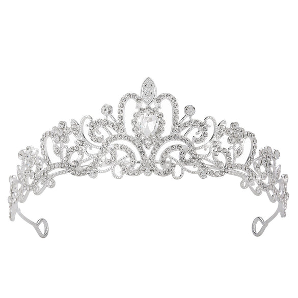 Crystal Diamond Bride Wedding Hair Crown Birthday Headdress Hair Accessories Ball Crown Show Headband