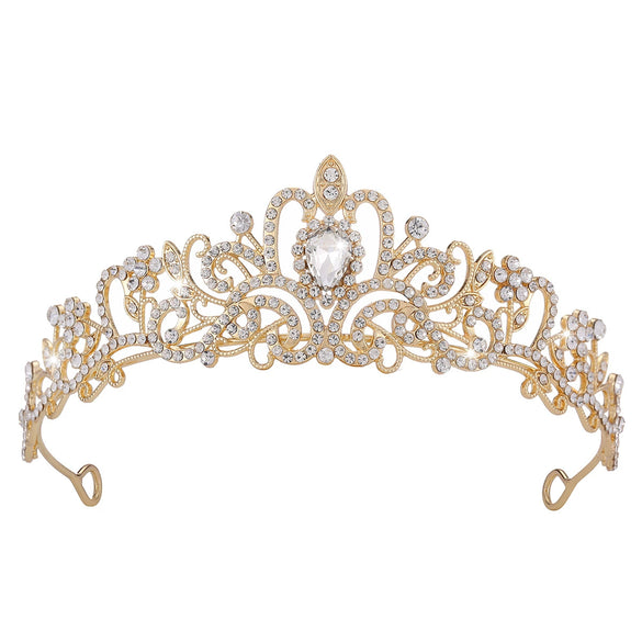 Crystal Diamond Bride Wedding Hair Crown Birthday Headdress Hair Accessories Ball Crown Show Headband