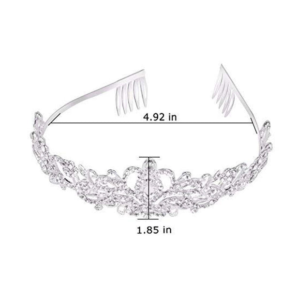 Crystal Diamond Bride Wedding Hair Crown Birthday Headdress Hair Accessories Ball Crown Show Headband