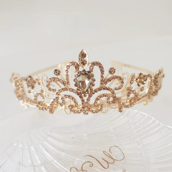 Crystal Diamond Bride Wedding Hair Crown Birthday Headdress Hair Accessories Ball Crown Show Headband