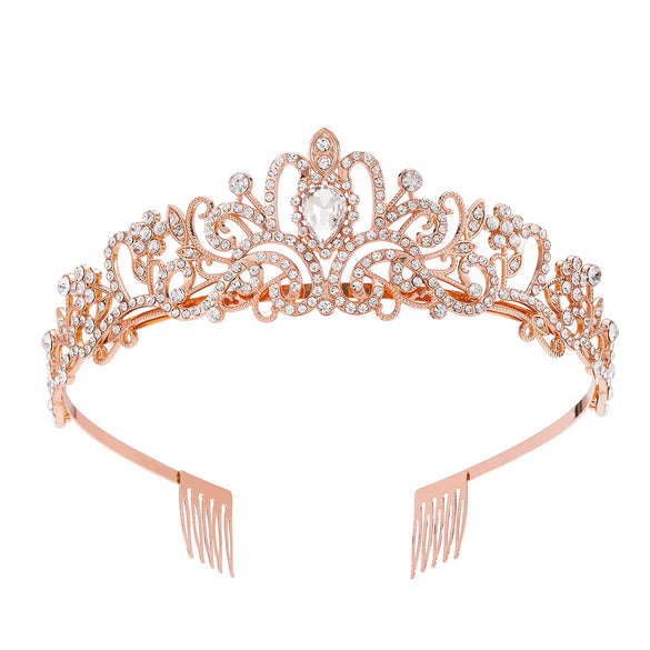 Crystal Diamond Bride Wedding Hair Crown Birthday Headdress Hair Accessories Ball Crown Show Headband