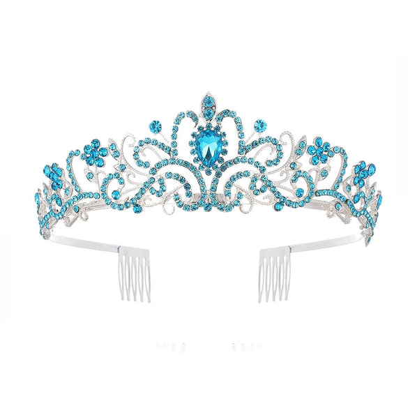 Crystal Diamond Bride Wedding Hair Crown Birthday Headdress Hair Accessories Ball Crown Show Headband
